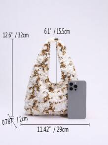 1 bolsa clutch brilhante com lantejoulas da moda e design plissado, adequada para vestido de noite, banquete e festa