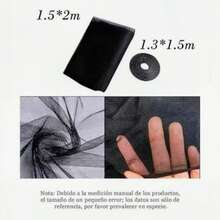 Tela Mosquitera para Ventana, Ajustable y Lavable para Ambientes Frescos Libres de Insectos (130x150 cm) Mosquitero Multiusos Seguro y de Fácil Instalación, Color Negro, Blanco, Gris Colores Aleatorios - Negro - Ver 11
