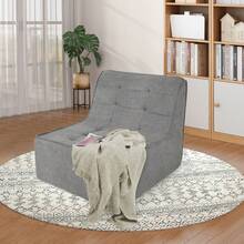 Boneless Sofa Lazy Sofa W/High-Density One-Piece Sponge Filling Ergonomic Dseign - 橘色 - 查看 11