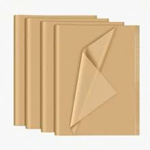 100 张礼品袋薄纸，卡其色薄纸，散装礼品袋薄纸，包装薄纸，礼品包装纸，用于婚礼生日艺术工艺派对装饰的礼品袋（50x35 厘米）