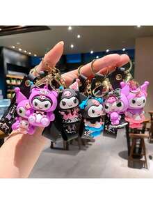 Sanrio 1 buc Kuromi seria breloc drăguț anime păpușă breloc inel geantă rucsac farmec cheie auto pandantiv femei uz zilnic cadou accesorii auto geantă farmec rucsac pentru școală desene animate gotice y2k accesorii geantă șnururi cu suport de identificare accesorii auto geantă farmece