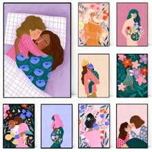 1pc Wall Arts Posters Optional Frame Pop Motherhood Art Print Poster New Mum Breastfeeding Baby Shower Canvas Printing Decoration Ornaments For Home Living Room Decor LGBT