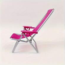 Silla de playa plegable de 11.5 pulgadas / 30 cm - Accesorios y juego de juguetes para casa de muñecas (muñeca y ropa no incluidas), silla para muñecas, accesorios para muñecas, artículos en miniatura para muñecas