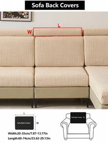 1pc Elastic Sofa Cover Non-Slip Full Wrap Sofa Seat Cover, All Season Universal Sofa Cushion Cover Fabric Thickened Sofa Blanket, Washable Dust-Proof Pet Friendly Home Decor, Adjustable For Corner Sofa, Bedroom, Office, Living Room, 1/2/3/4-Seater - Khaki - View 18