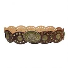 Retro Rivets Circular Belt, Bohemian Fashion Eyelet Waist Band, Versatile Fall, Autumn, Halloween