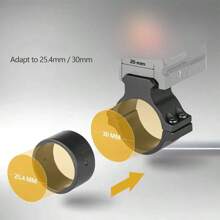 Accesorio de linterna táctica: Anillos de acero desmontables rápidos de 30 mm y 25,4 mm, abrazadera de montaje para mira telescópica para caza