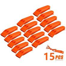 15 Pzs Silbato De Emergencia Auxilio Supervivencia Rescate - Naranja - Ver 7