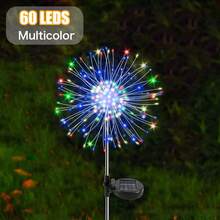 Waterproof Solar Garden Lights Solar Lights 60/150/240/320/360 LED Outdoor Garden Light Solar Powered For Outside - Flicker 8 Light Modes Sparkler Fireworks Sticks Yard Patio Path Decor- LED Starburst Twinkle Lighting For House Lawn Courtyard Pathway Tree Flowerbed Camping Wedding Party Decoration
