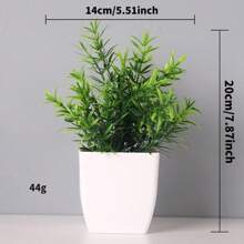Set da 1/4/6 vasi da fiori verdi con piante artificiali piccole, inclusi vasi da fiori, piante in vaso verdi di eucalipto realistiche simulate per decorazione di interni casa, stanza, matrimonio, ufficio, bagno e camera da letto, con eucalipto in plastica e piante di grano in miniatura, perfetto per decorazione di piante artificiali per scrivania interna, regali per insegnanti