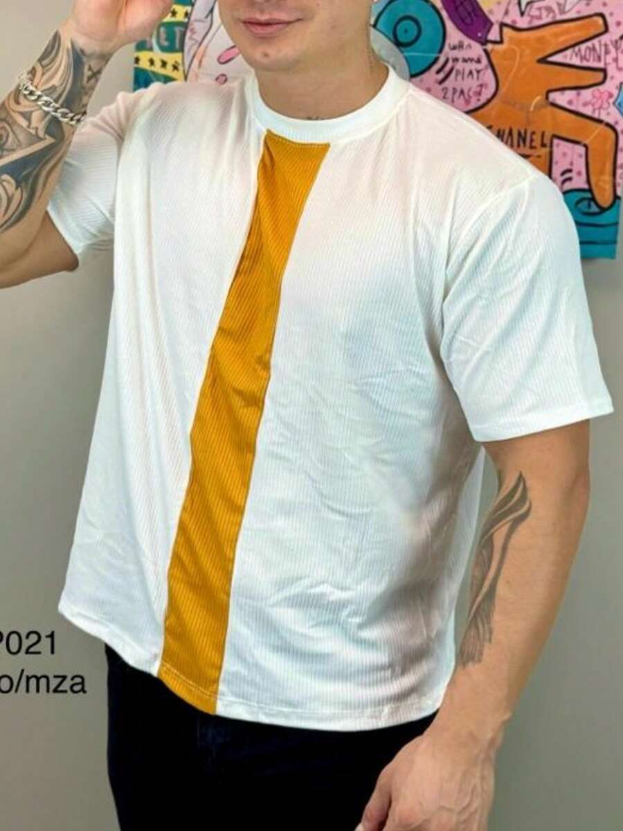 playeras de caballero Deportes y actividades al aire libre: fitness y desplazamientos Verano Regula Ocio-Lindo e infantil Verano suelto - Amarillo Mostaza - Ver 1