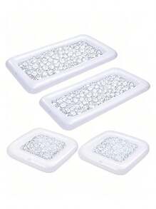 1 pièce seau à glace gonflable, porte-boisson/porte-fruit de forme carrée/rectangulaire, pour balle de ping-pong, bière, bar à salades, flotteur gonflable