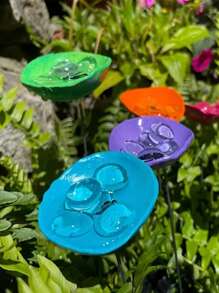 1 Piece Colorful Metal Butterfly And Bee Water Station Cup -, Butterfly Bee Feeder, Vibrant Garden Art Sculpture With Multiple Drinking Spouts, Perfect Gift For Nature Lovers, Garden Or Patio Outdoor Decorations, Nature Lovers Gifts | Decorative Petals | Durable Patio Supplies, Garden Decorations