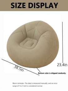 1 pieza Sillón perezoso inflable, plegable para un fácil transporte, sofá tipo puf suave y cómodo, adecuado para uso interior/exterior