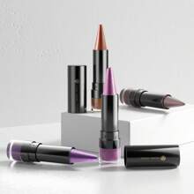 YOUNG VISION 1 pieza Lápiz labial de punta afilada con perlas y brillo, de larga duración y resistente a las manchas, lápiz labial de perlas multiusos, lápiz para labios y sombra de ojos