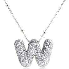 1 Stück modischer, eleganter Kristall-Strass-Buchstabenanhänger-Kette in Goldfarbe für Frauen