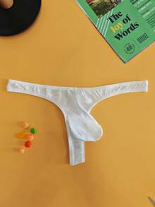 3 pezzi/set Perizoma sottile, traspirante e sexy in seta bianco/nero/grigio per uomo, biancheria intima erotica comoda