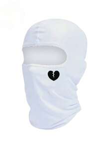 1pc Heart Print Ski Mask Balaclava Face Mask For Men Women UV Protection Windproof Scarf For Snowboard Motorcycle
