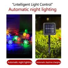 Solar Energy, Simulation, Night Light, Cherry Blossom, Light String, Outdoor, Waterproof, Flower, Resin, Decorative Light