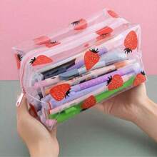 1/2 piezas Bolsa de cosméticos con patrón floral pequeño, estuche portátil de artículos de tocador adecuado para mujeres para viajes, vacaciones y uso diario