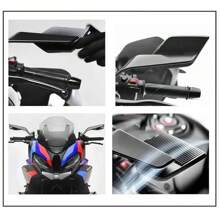 مرايا الدراجة النارية عالمية قابلة للطي وللدوران، مرآة جانبية للرؤية الخلفية وحماية من الرياح لدراجات Kawasaki Z400 و Z650 و Z900 و 1290 Super R Evo ABS و 390 Street Bike و MT-07 (10مم،8مم)