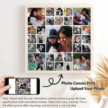 1Pc Personalized Photos To Canvas Print - Canvas Prints With Your Photos On Custom Wall Art For Bedroom, Living Room, Wedding, Baby, Pet, Family, Love, Couple, Friend, Picture, Photo, Framed Wall Art, Gift, Best Friend Gift, Family Gift, Birthday Gifts,Graphic Print - Multicolor - View 9
