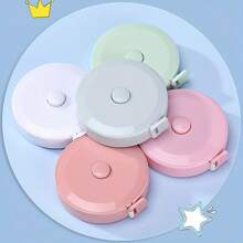 1pc Mini Retractable Ruler Keychain | Cute Waist Measure Tool For Women | Handy Ruler For Journaling, Sewing, Fitness, Travel | Miniature Cute Design, Lightweight & Portable, Attached To Keychain | Soft Leather Material, Comfortable & Durable, Suitable For Precisely Measuring Waist, Height, Journaling, Sewing & More,Back To School,School Supplies