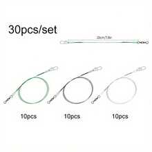 30 件套鱼线诱饵线不锈钢跟踪线主线渔具适用于梭子鱼隐藏主线户外钓鱼装备