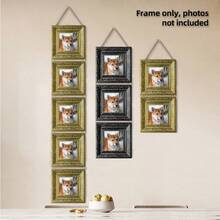 5/3/2 件金色和黑色压花相框，4x4 英寸，精致相框，画框，家居装饰，墙壁装饰，餐厅，可直接悬挂，适用于卧室客厅办公室，节日礼物，仅相框，不含照片