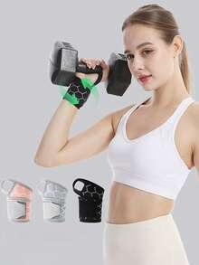 1 Piece Of Adjustable Compression Wrist Support Bracket - Pink, Gray, And Black, Made Of High-Quality Polyester Fiber Material, Hand Washed Or Machine Washed | Very Suitable For Wrist Discomfort And Sports Activities
