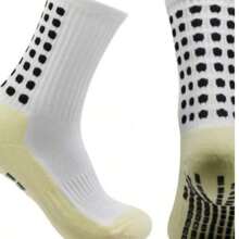 1 paire de chaussettes de sport antidérapantes pour le soccer/football, chaussettes de soccer/football pour adultes, chaussettes de sport pour la course, la randonnée, respirantes et rafraîchissantes