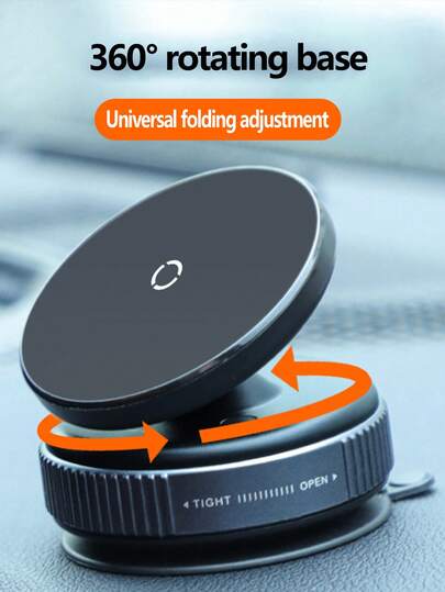 全新升级的 360° 旋转磁吸式通用手机支架，配备真空和磁吸功能，可稳定固定在车内。适用于厨房、办公桌、办公室、健身、旅行和车内。
