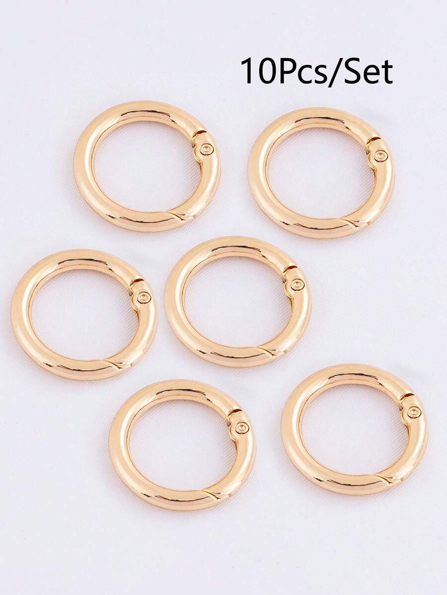 10 Pcs Openable Clasp Ring Spring Buckle Suitable For Keychain Bag Straps Travel Essentials