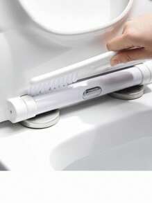 Brosse de toilette, brosse de salle de bain en silicone pour un nettoyage sans angle mort, brosse de nettoyage multifonctionnelle avec rangement mural, ensemble d'outils de nettoyage de salle de bain