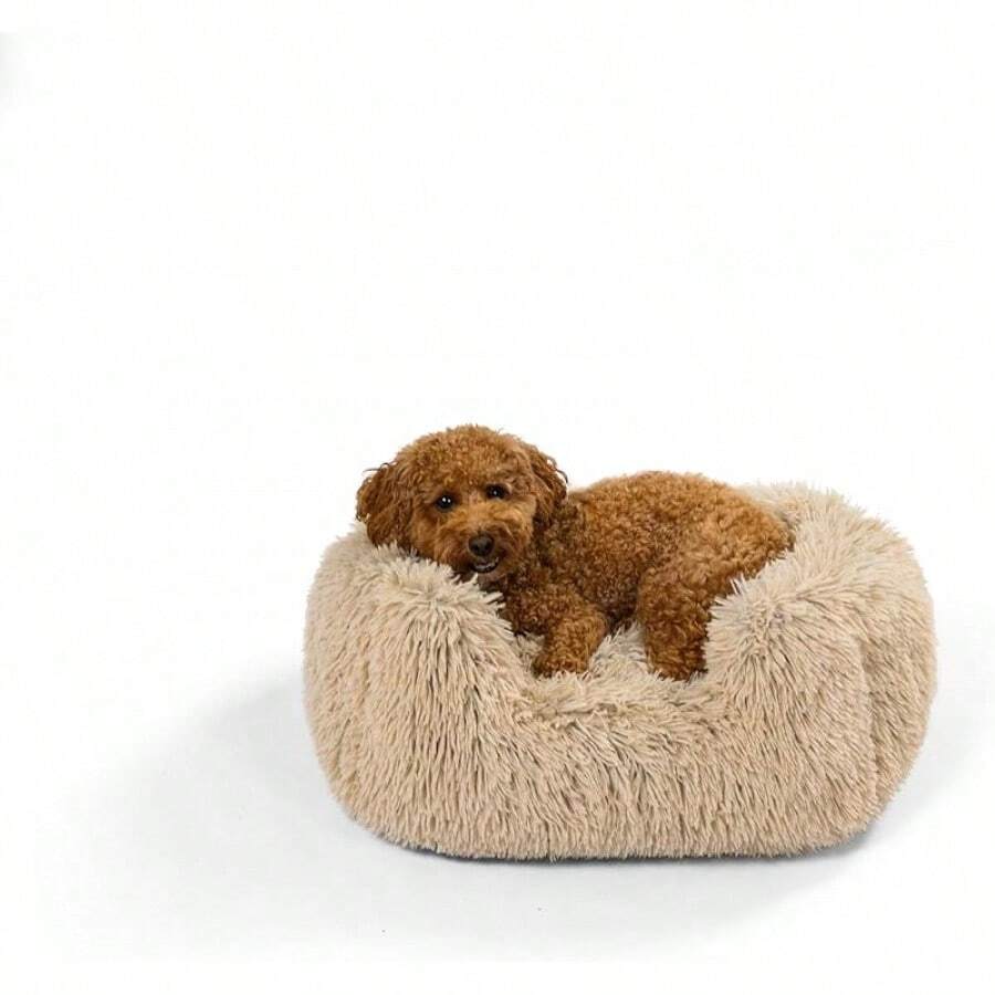 Best Friends By Sheri Lounge Bed Calming Faux Fur Dog Bed, Gray, Large, 36 X 27