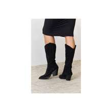 Botas vaqueras altas hasta la rodilla con strass de Forever Link