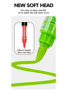 240/168/120/72/60/48/36/24/12 Color Direct Liquid Acrylic Marker Pens, Students Use Art Professional Drawing Drawing Color Soft-Head Marker Paper-Tight Stackable Diy Graffiti Coloring Book Coloring Pen Can Draw Glass Stone Waterproof Body Painting Brush Christmas Gift