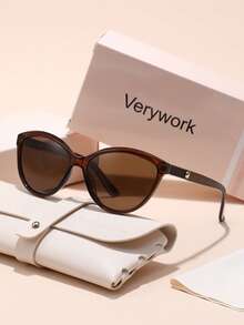Verywork 1pc Cat Eye TAC Lenses Elegant Ins Style New Vintage Sweet Brand Design Women Fashion Eyeglasses For Driving Shopping Golf Tropical Beach Vacay Street Snap Fashion Accessories - Multicolor - View 10