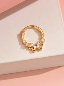 防过敏 316L 医用钢鼻环鼻中隔饰品 - 16G Clicker Hoops CZ 和蝴蝶昆虫图案，适用于软骨/耳甲穿孔 | 男女通用身体饰品礼品套装（银/镀 18K 金），女士鼻环，鼻穿孔，鼻中隔饰品，假穿孔，鼻钉，仿穿孔 - 彩色 - 查看 8