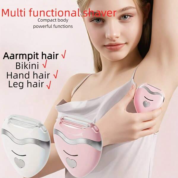 Electric Shaver For Women, Rechargeable Lithium Battery, USB Charging, Suitable For Full Body Hair Removal, Perfect Holiday Gift, Portable
