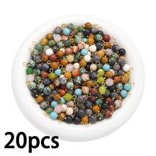 20/50 hạt đá tự nhiên nhiều màu sắc cổ điển Mặt dây chuyền nút phù hợp cho quần áo sườn xám thời trang cao cấp tự làm, nút, vòng cổ, vòng tay, hoa tai, phụ kiện trang sức - Nhiều màu - Xem 12