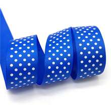 1 buah Pita Grosgrain 25mm sepanjang 5 yard Motif Polkadot untuk Hiasan Rambut Pesta Natal Pernikahan Dekorasi DIY Pembungkus Kado - Pilih warna - View 13
