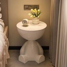 Tavolino laterale per divano a forma di orsetto nordico con movimento, tavolino rotondo piccolo moderno e semplice per decorazione domestica e camera da letto, comodino semplice e di con ripiano di archiviazione per la decorazione della casa