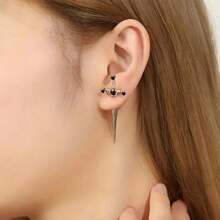Fashionable Classic Versatile Crossed Sword & Cross Shape Stud Earrings