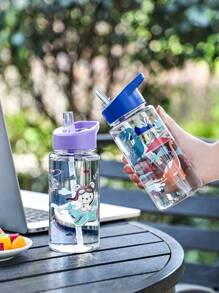 1pc 500ml Cute Animal Design Kids Water Bottle, Best Gift For Boys And Girls, Straw Cup Suitable For Outdoor, School, Sports, Graduation Season, Portable