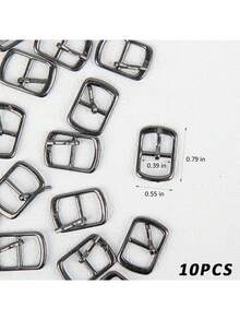 Fashion 10PCS Tiny Zinc Alloy Belt Fastener DIY Mini Belt Buckle Pin Buckle Square Right Angle Small Leash Head Pet Collar Hardware Adjustable Alloy Sandal Buckle - Multicolor - View 9