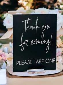 1pc Acrylic "Please Take One" Display Stand, Elegant Gift Table Decor For Weddings, Parties And Other Occasions