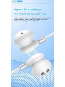 Écouteurs de type HIFI Type-C et 3,5 mm avec contrôle filaire magnétique. Écouteurs intra-auriculaires HIFI avec graves. Compatibles avec et Galaxy. Écouteurs avec micro mains libres.