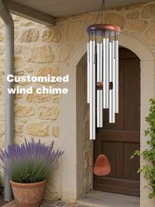 (Customized) Outdoor Large Wind Chimes, Memorial Wind Chimes, Soothing Tones, Large Aluminum Wind Chimes, Outdoor Soothing Melody Wind Chimes, Suitable For Mothers, Colleagues, Bosses, Teachers, Nurses, Friends, Retirement Happy Gifts, Farewell Gifts, Zen Yoga Garden Courtyard Decoration