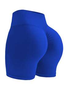 Seamless Knit Peach Hip High Waist Compression Shorts, Tummy Control, Butt Lifting, Running, Fitness, Yoga Spandex Shorts Booty Shorts Women Boxer Shorts