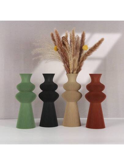 Moderne Minimalist Plastic Vase, Living Room, Study, Office Or Showroom Creative Perfect Flower Arrangement, Adding Touch Of Elegance To Any Space Birthday Graduation Home Back School Room Supplies Vase Glass view 2